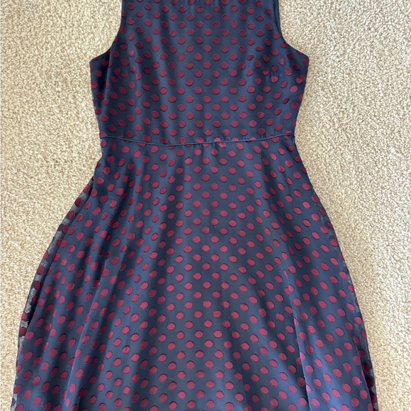 Hobbs Adeline dress Navy / Burgandy size 10 - Picture 9 of 10
